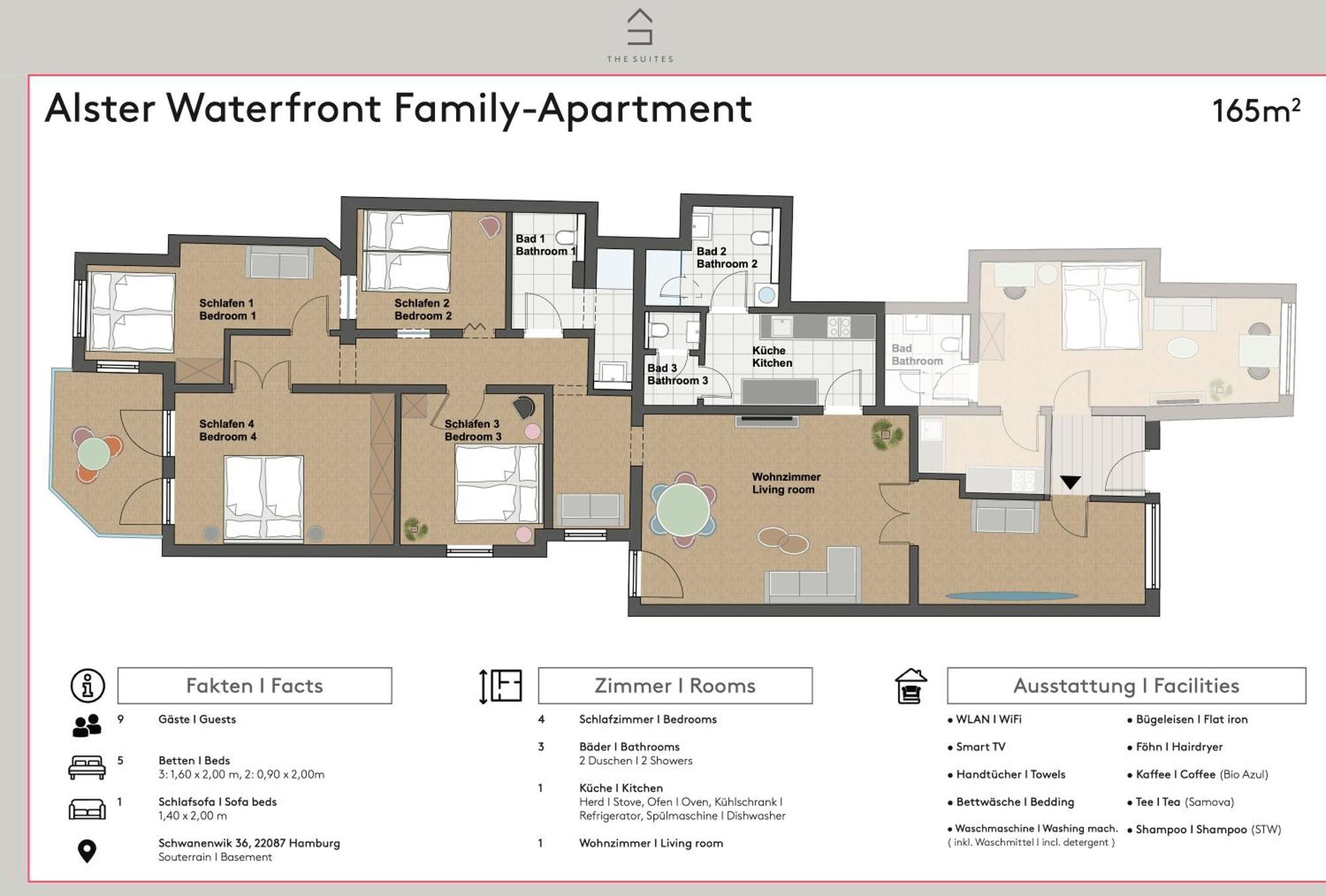 Appartement The Alster Waterfront Family *